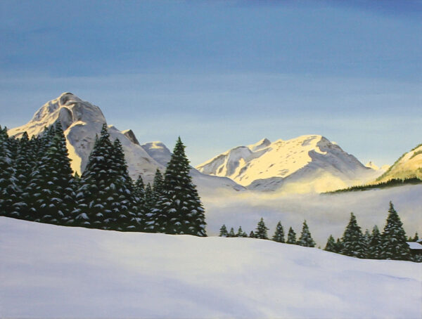 "Omesberg I" 60 x 80 cm, Acryl auf Leinwand, Felix Rieger 2017