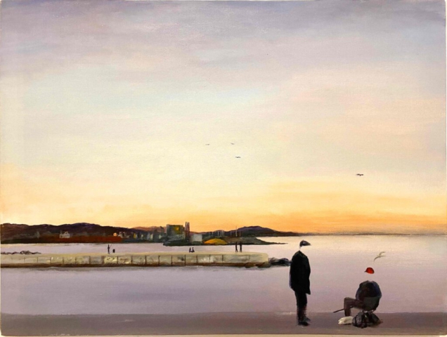 "Barcelona, Angler" 60 x 80 cm, Acryl auf Leinwand, Felix Rieger2017