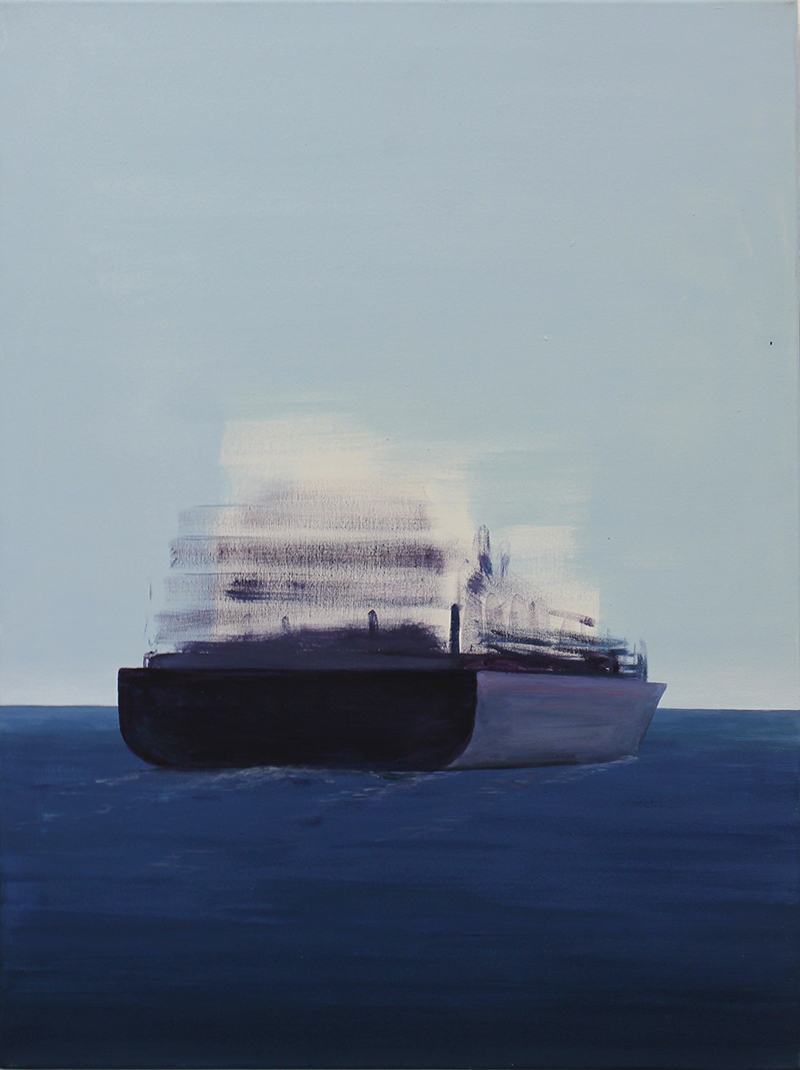 "Containerschiff" 60 x 80 cm, Acrl & Öl auf Leinwand, Felix Rieger 2015