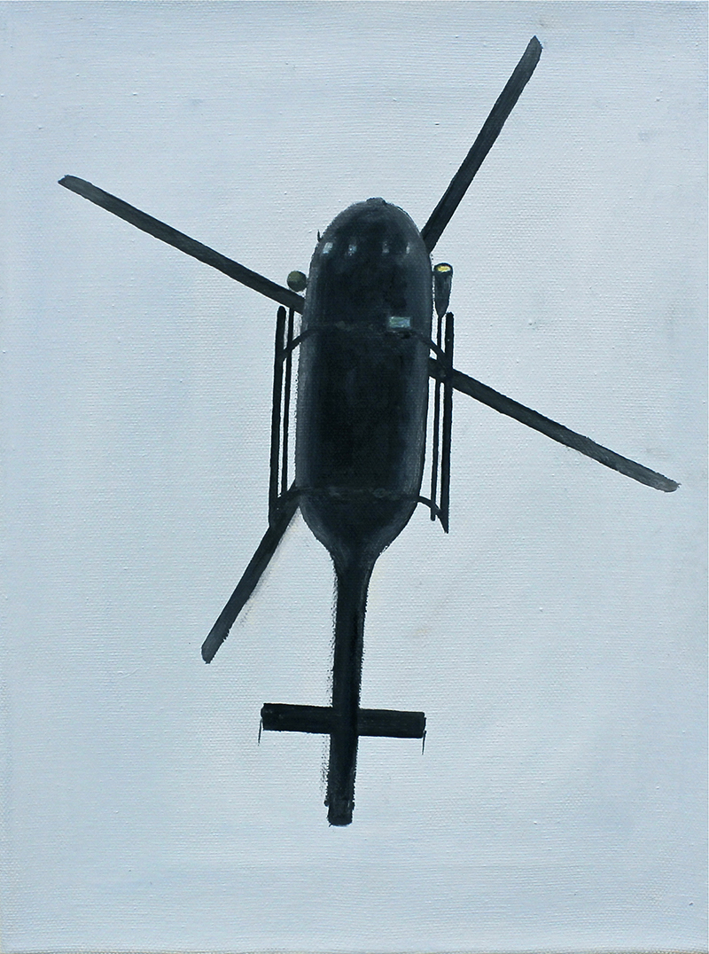 "Helicopter I" 40 x 30cm, Öl auf Leinwand, Felix Rieger 2010