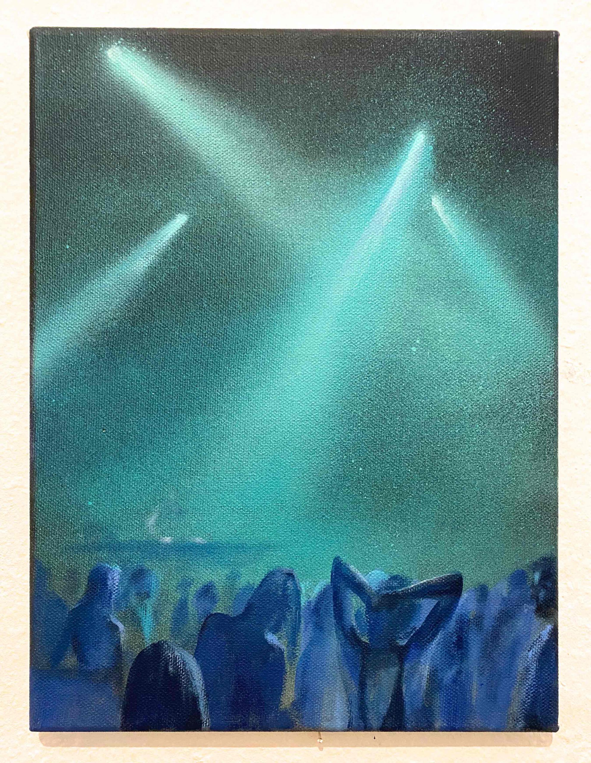 "Neonlight IV." Öl und Acryl auf Leinwand, 40 x 30 cm, Felix Rieger 2018