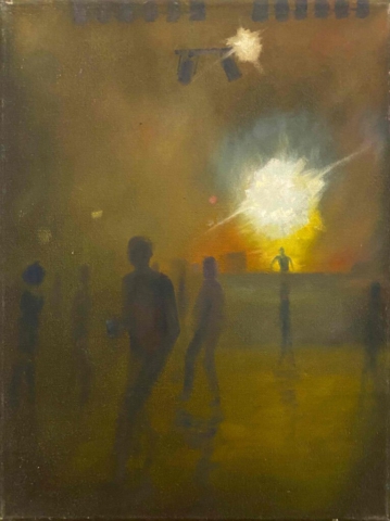 "Neonlights II, SO 36" Öl auf Leinwand, 40 x 30 cm, Felix Rieger 2013