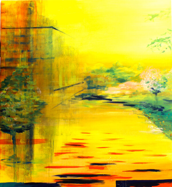 "Sommerlandschaft" 120 x 110 cm, Acryl & Öl auf Leinwand , Felix Rieger 2014