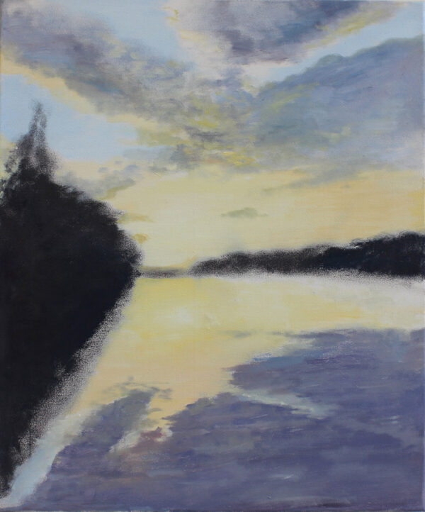 "Tiergarten, Kanal X" 60 x 50 cm, oil on canvas, Felix Rieger