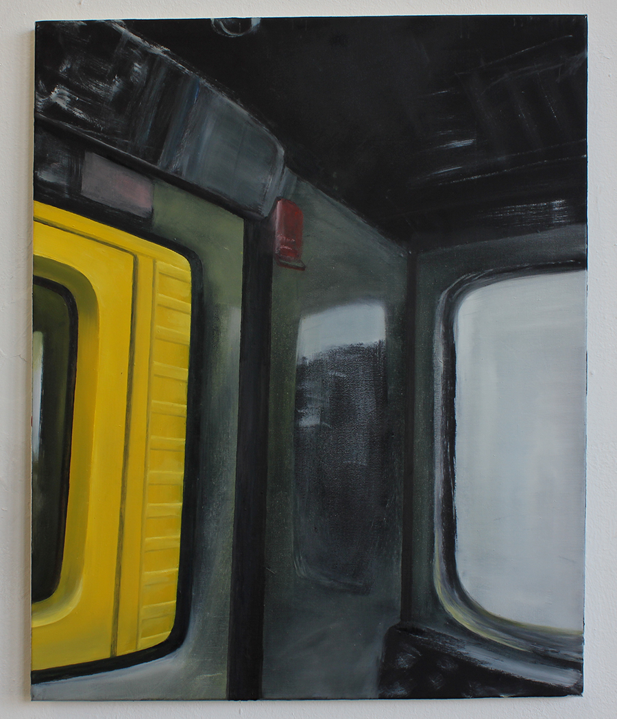 "U-Bahn-Interior" 80 x 60 cm, Öl auf Leinwand, Felix Rieger 2012