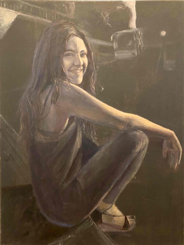 „Cristi II, Autobus a Costa Brava“ 80 x 60 cm , Öl auf Leinwand, Felix Rieger 2013