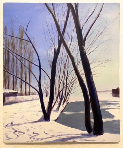 „Schnee und Eis, R. Bucht “ 60 x 50 cm, Acryl auf Leinwand, Felix Rieger 2015