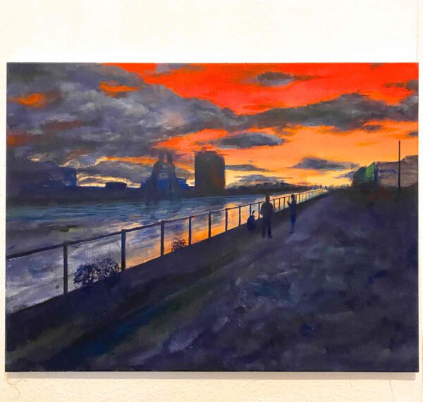 „Molecule“ 60 x 80 cm, Acryl auf Leinwand, Felix Rieger 2017