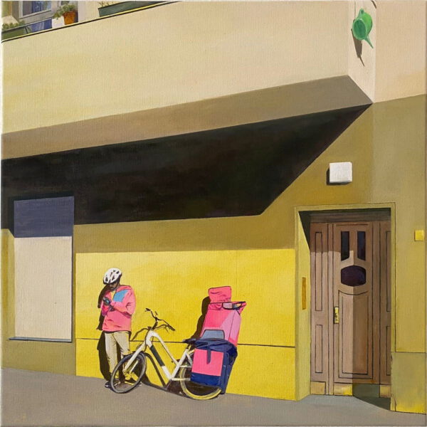 „O.T., Kreuzberg“ 60 x 60 cm, oil & acrylics on canvas, Felix Rieger 2024